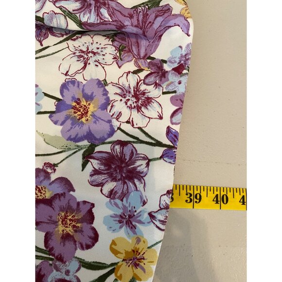 Dressbarn Purple Floral Sleeveless Dress Size 12 - Picture 6 of 9